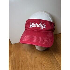 Wendys Hat Cap Strap Back Embroidered Fast Food Restaurant Dave Thomas One Size